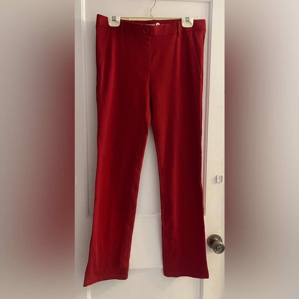 Betabrand Red Boot Cut Pants